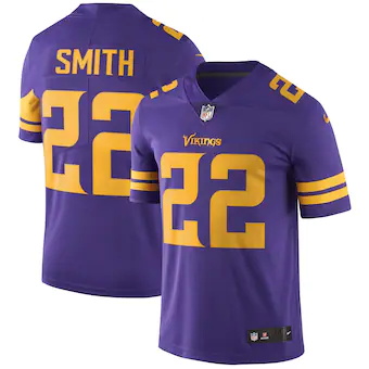 mens nike harrison smith purple minnesota vikings vapor